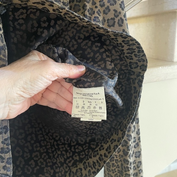 VINTAGE FENDI brown black Animal PRINT JACKET - Picture 14 of 16